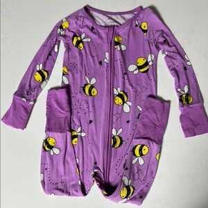 Little Sleepies Purple and Yellow Bee Onesie